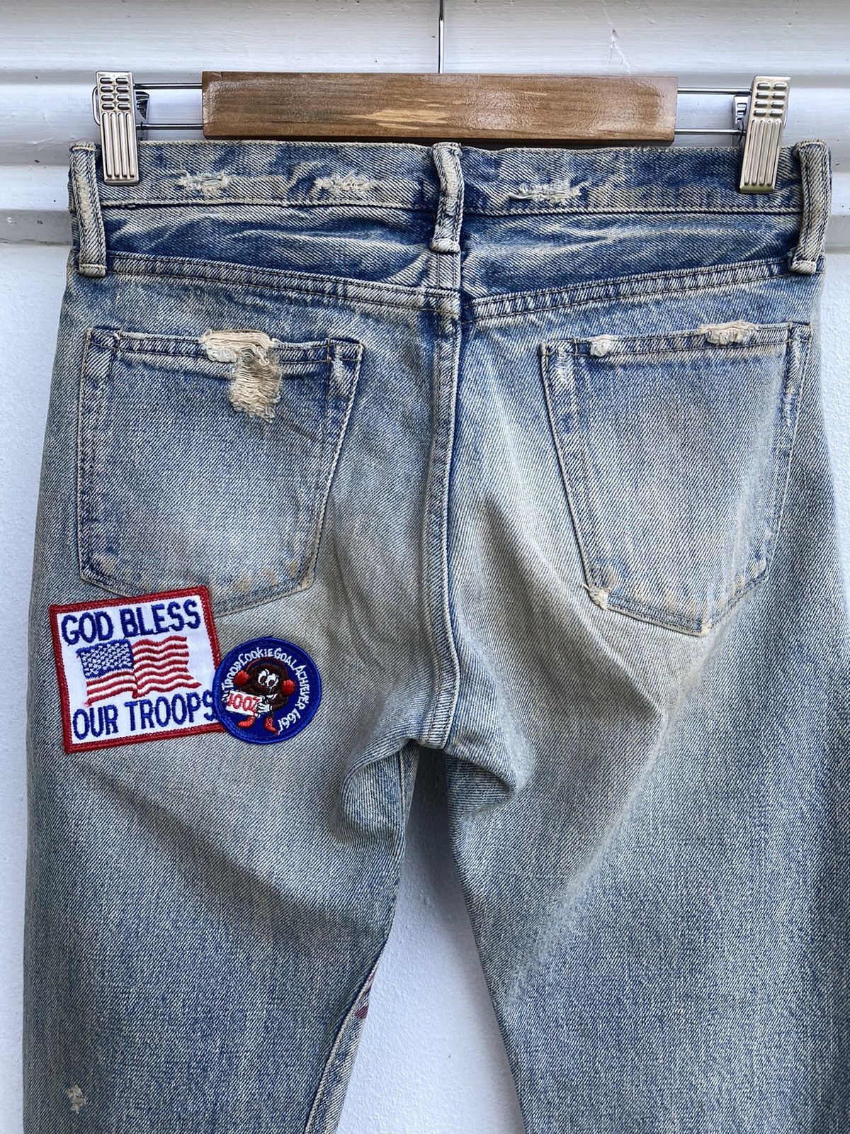 Hysteric Glamour × Japanese Brand ❗️NeedGone❗️D.M.G Patchwork Inspired Hysteric Selvedge Jeans Size US 28 / EU 44 - 5 Thumbnail