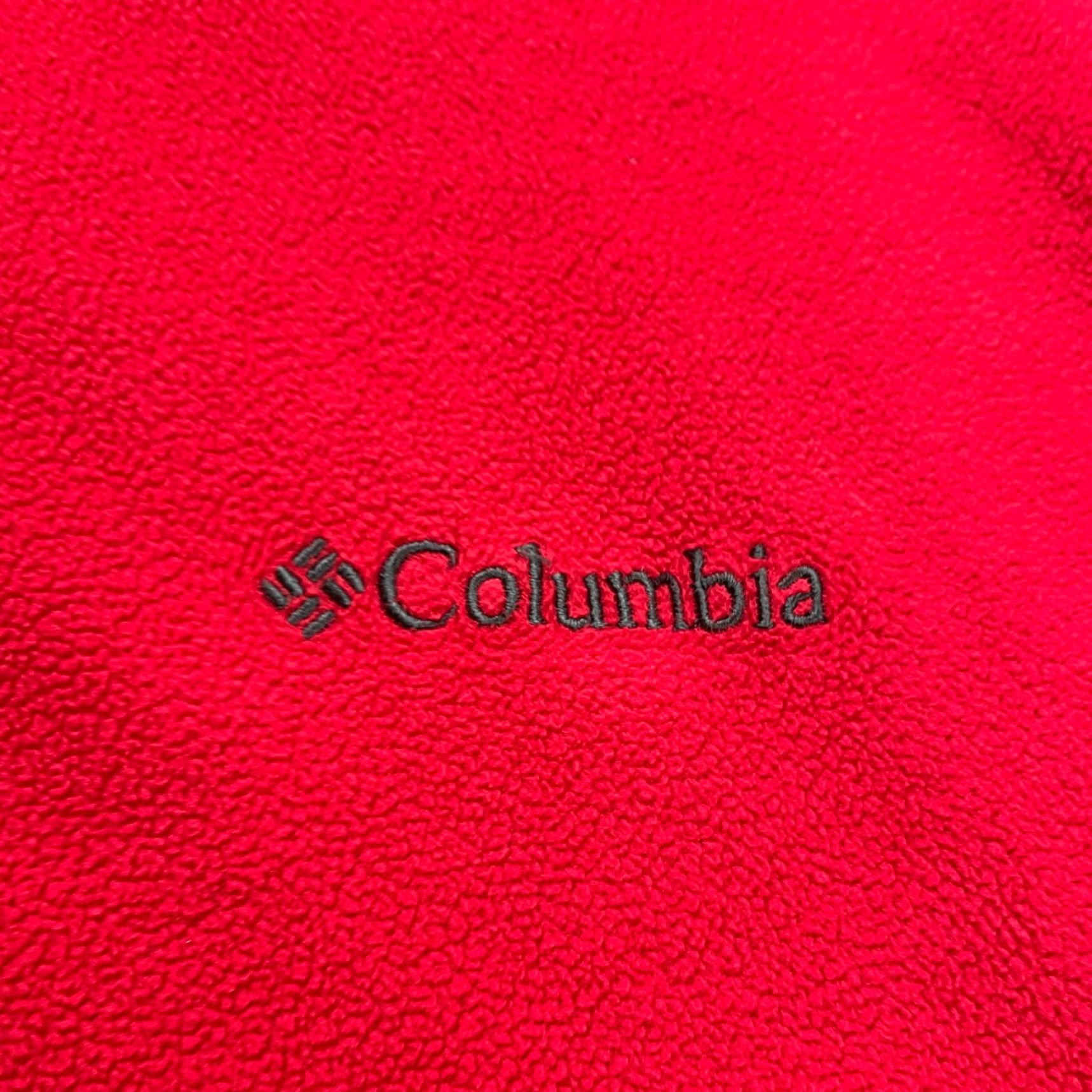 Vintage Columbia Mens Sweatshirt Red 1/4 Zip High Neck Fleece Jacket Outdoor 100% Polyester Stand-Up Collar Long Sleeve Mid-Length Regular Jacket Basic Size US M / EU 48-50 / 2 - 4 Thumbnail