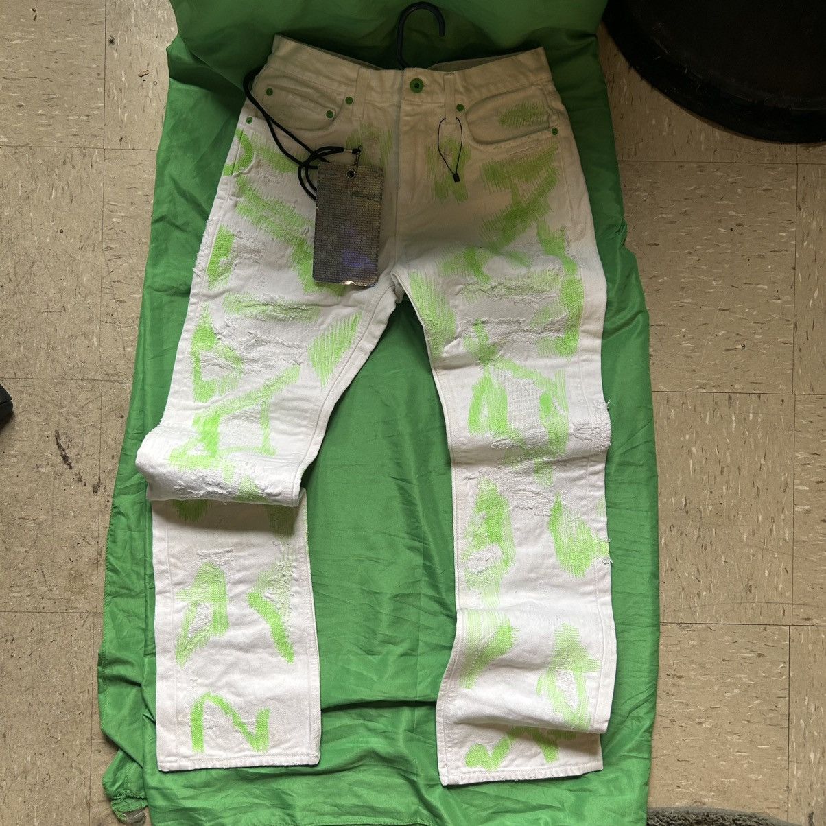 Endless Endless DENIM WHITE/GREEN Size US 28 / EU 44 - 2 Thumbnail