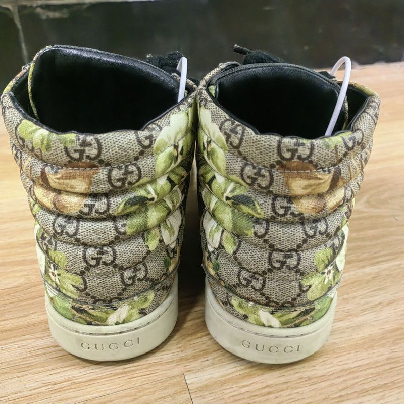 Gucci Gucci Canvas High-Top Sneakers in Green - Size US 7.5 / EU 40-41 - 3 Thumbnail