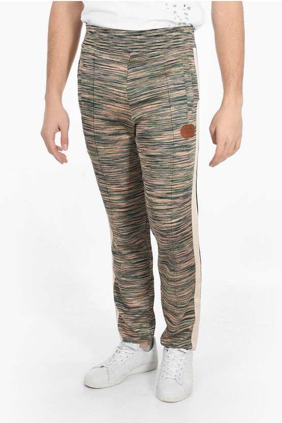 image of Palm Angels Missoni Contrasting Band Knitted Pants, Men's (Size 28)