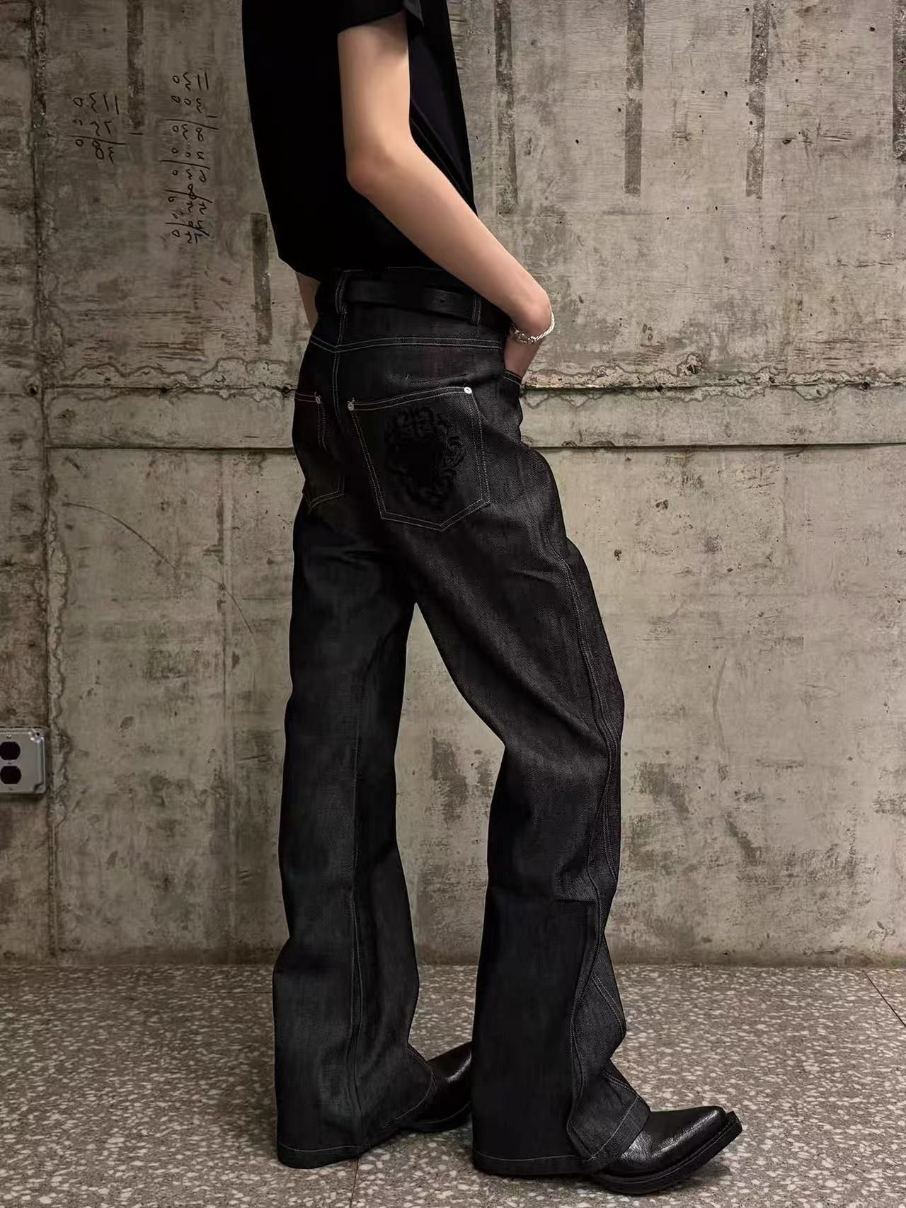 Japanese Brand America straight high-street versatile flared jeans Size US 32 / EU 48 - 3 Thumbnail
