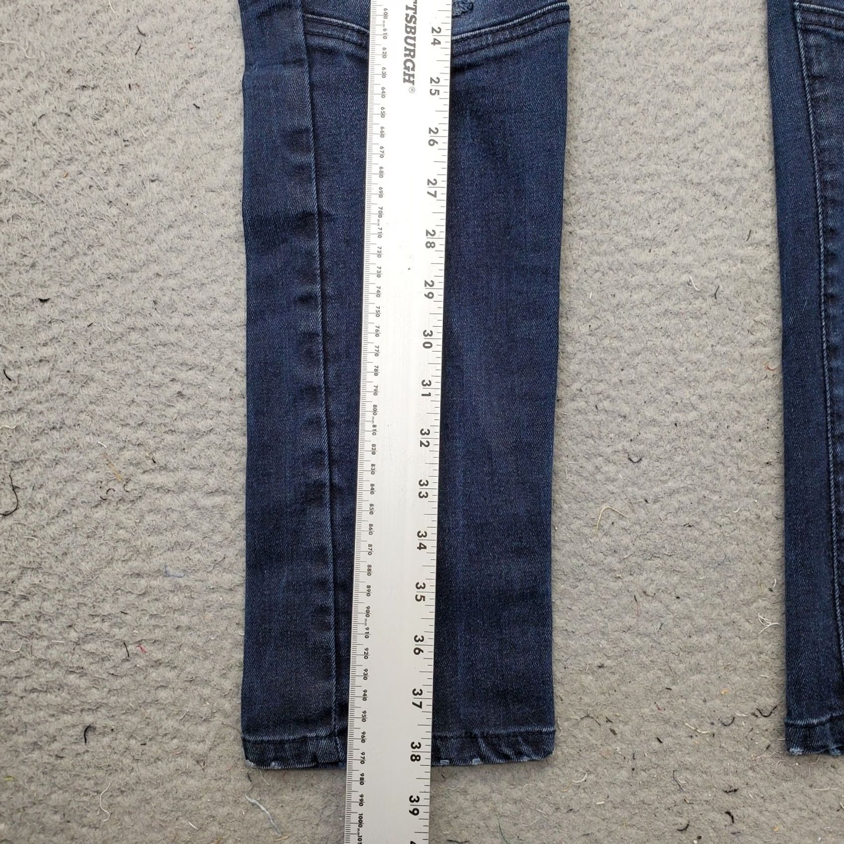 Denim & Co. Denim Co. Jeans Mens 36x32 Blue Denim Comfy Flex Stretch Distressed Skinny Leg Size US 36 / EU 52 - 3 Thumbnail