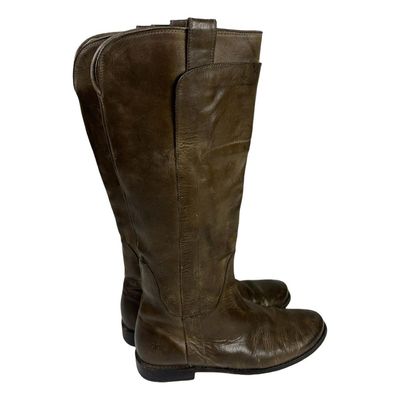 Frye Frye boots riding made in Italy sz US W 8.5 green brown Size US 8.5 / IT 38.5 - 4 Thumbnail