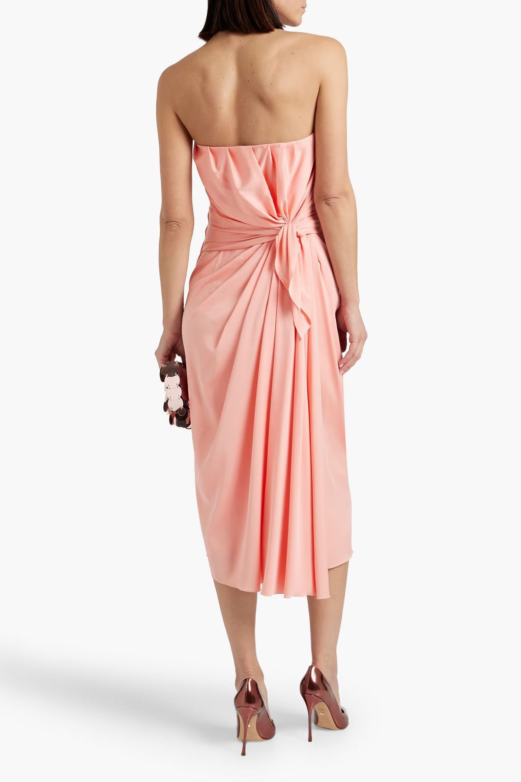 Dolce & Gabbana o1y0825 Sleeveless Midi Dress in Pink Size S / US 4 / IT 40 - 3 Thumbnail