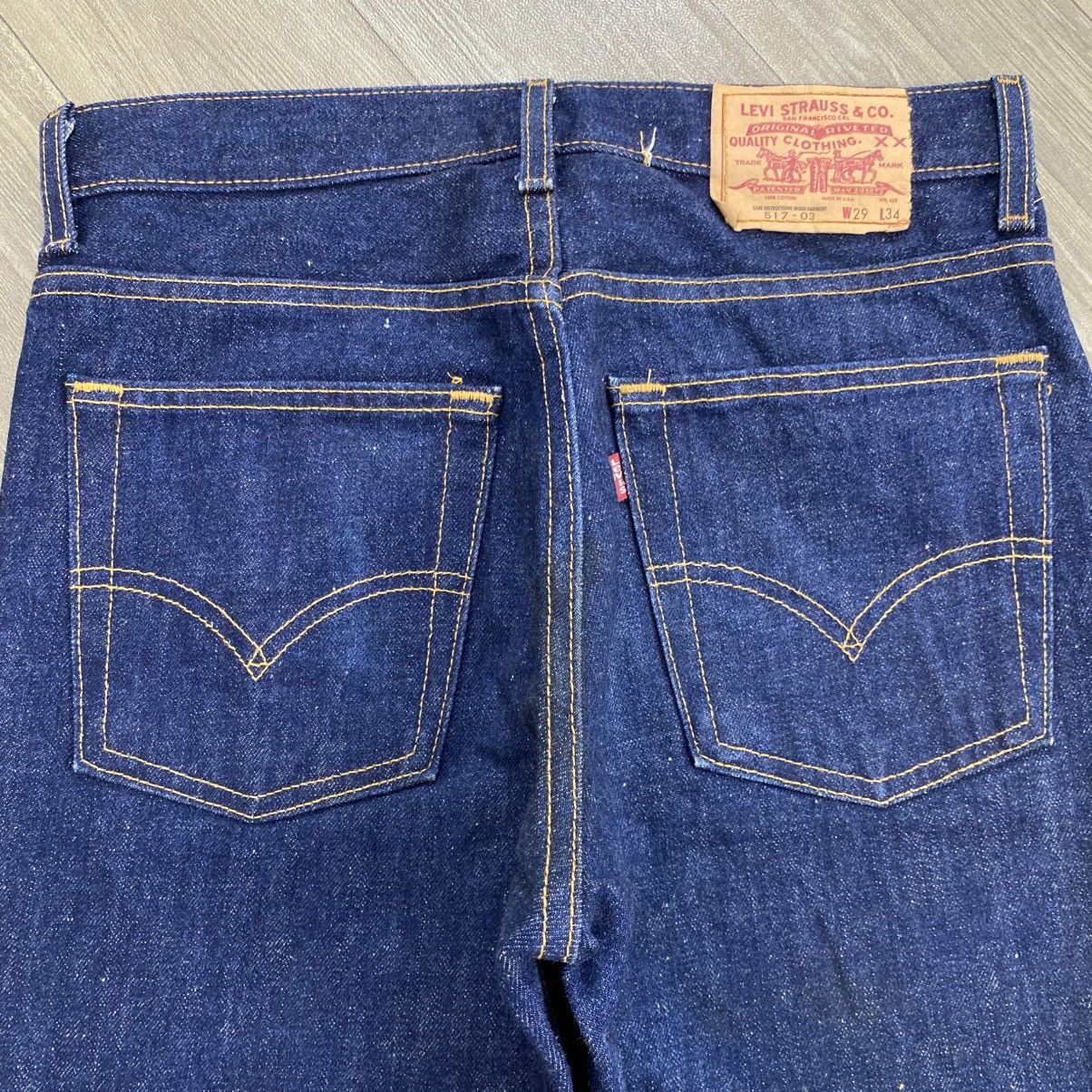 Levi's Vintage Clothing 🇺🇸1990s Vintage Levis 517 29x34 Bootcut Indigo Flared Jeans Size US 29 - 20 Thumbnail