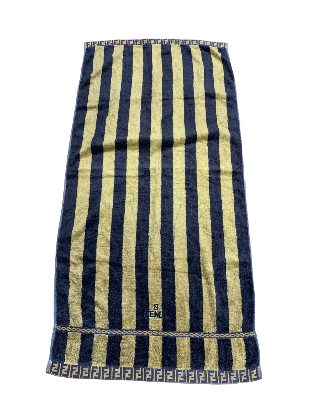 Fendi monogram striped towel
