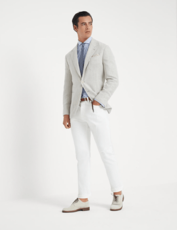 Brunello Cucinelli Shirt in Open White Size US XL / EU 56 / 4 - 5 Thumbnail