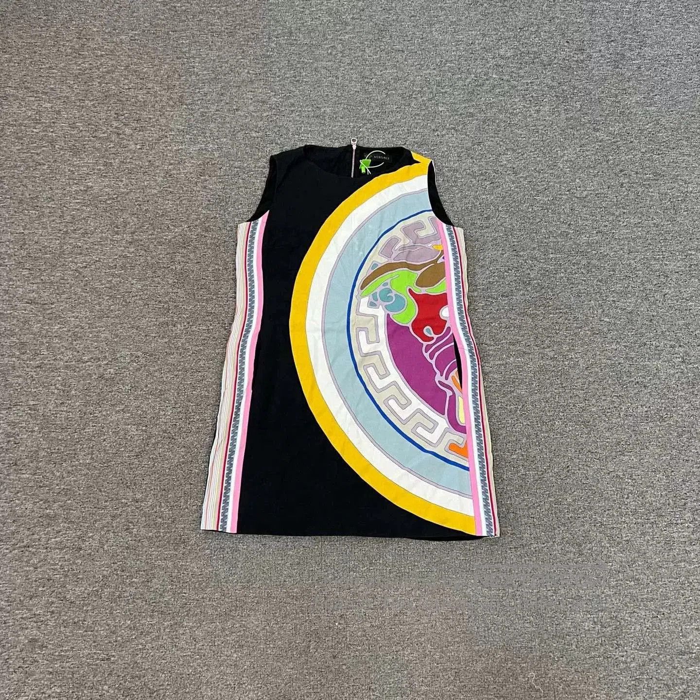 Versace Versace Medusa Rainbow Logo Sleeveless Dress. Size L / US 10 / IT 46 - 1 Thumbnail