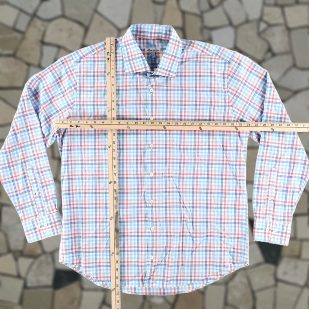 Peter Millar Peter Millar Crown Ease Stowe Plaid Button Up Shirt Blue Men's XL Size US XL / EU 56 / 4 - 1 Thumbnail
