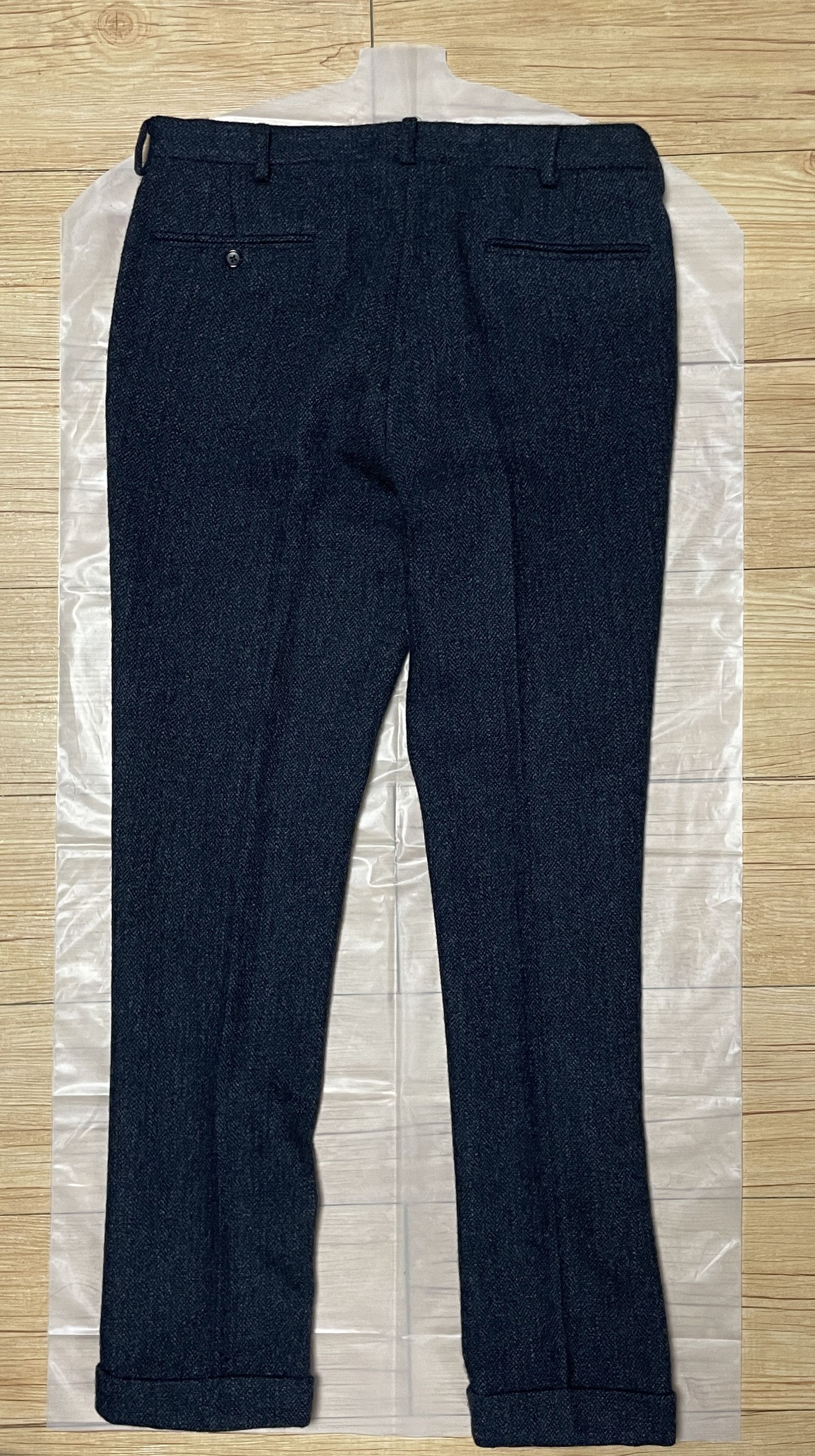J. Press J.Press Lovat Tweed herringbone Navy 3 piece suit L-XL Size 40L - 6 Thumbnail