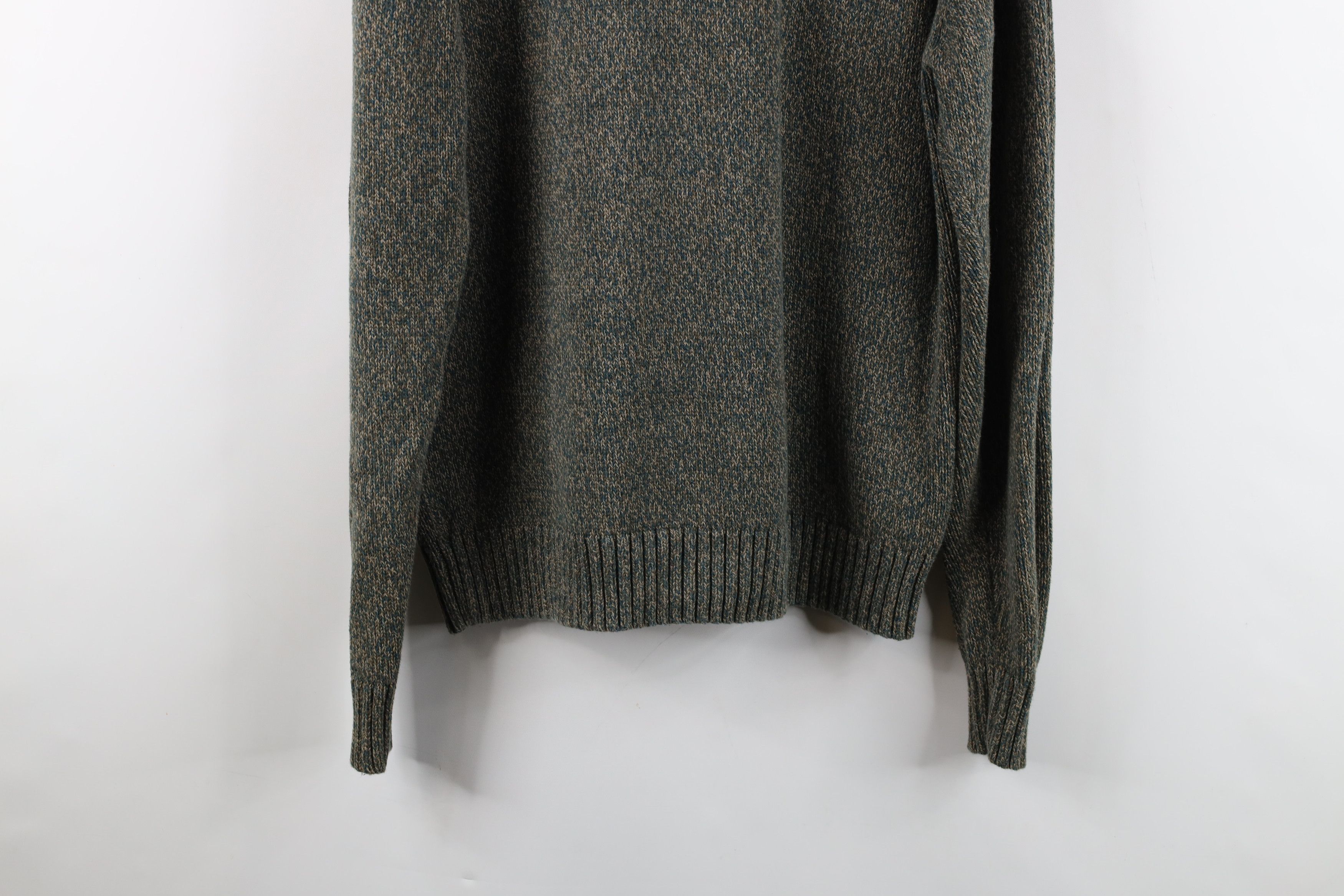 Vintage Vintage 90s Streetwear Heavyweight Cotton Knit Sweater Green Size US M / EU 48-50 / 2 - 8 Thumbnail