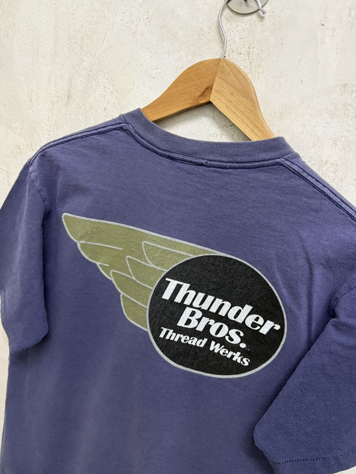 Vintage Vintage 90s Thunder Bros Thread Works Tee Size US M / EU 48-50 / 2 - 2 Thumbnail