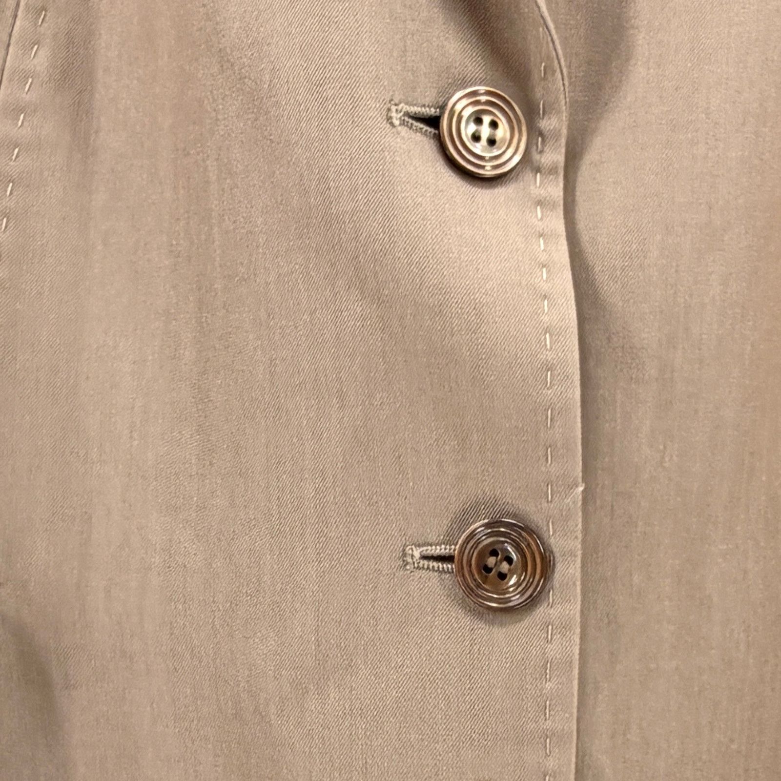 Louis Feraud Vintage 90s Féraud Beige Tailored 100% Wool Blazer Size XL / US 12-14 / IT 48-50 - 4 Thumbnail
