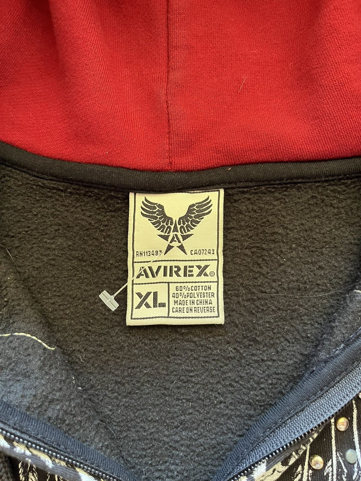 Avirex Vintage Y2K Jesse Pinkman Avirex black & red zip up hoodie Size US XL / EU 56 / 4 - 8 Thumbnail