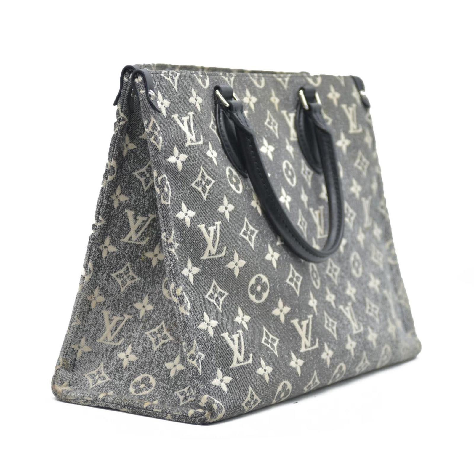 Louis Vuitton Louis Vuitton Monogram Jacquard Denim Onthego MM Black Size ONE SIZE - 3 Thumbnail