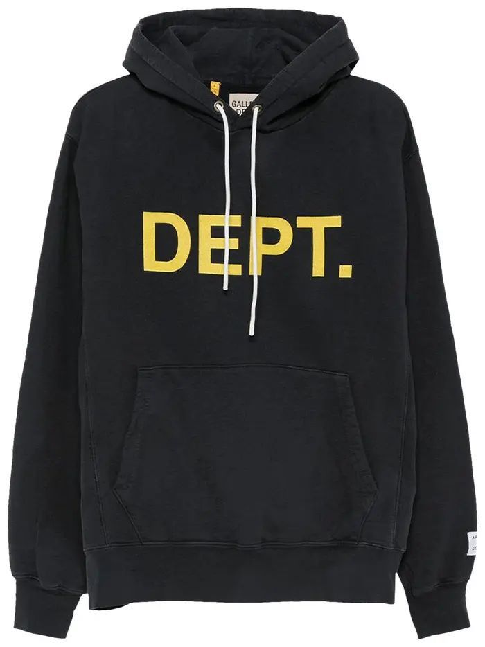 Gallery Dept. Gallery Dept. 'Logo' Black & Yellow Pullover Hoodie Size US XXL / EU 58 / 5 - 1 Preview