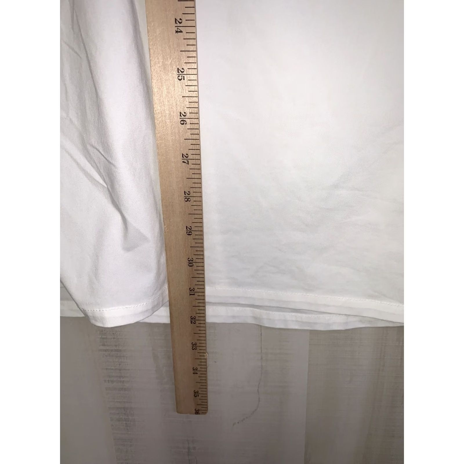 Vintage Adrienne Vittadini Ivory Stretch V-Neck Womens Large Tunic Top Size L / US 10 / IT 46 - 7 Thumbnail
