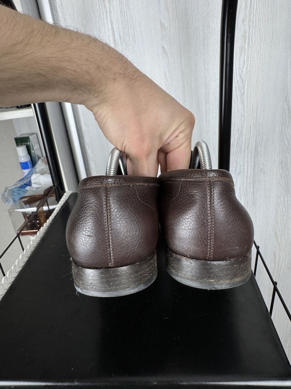 Salvatore Ferragamo SALVATORE FERRAGAMO MENS SIGNATURE LEATHER TAN LOAFERS Size US 11 / EU 44 - 12 Thumbnail