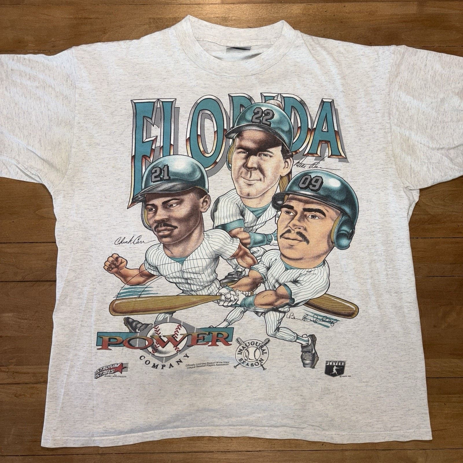 Vintage Florida Marlins Vintage Shirt 1993 Inaugural caricatures Size US XL / EU 56 / 4 - 1 Thumbnail