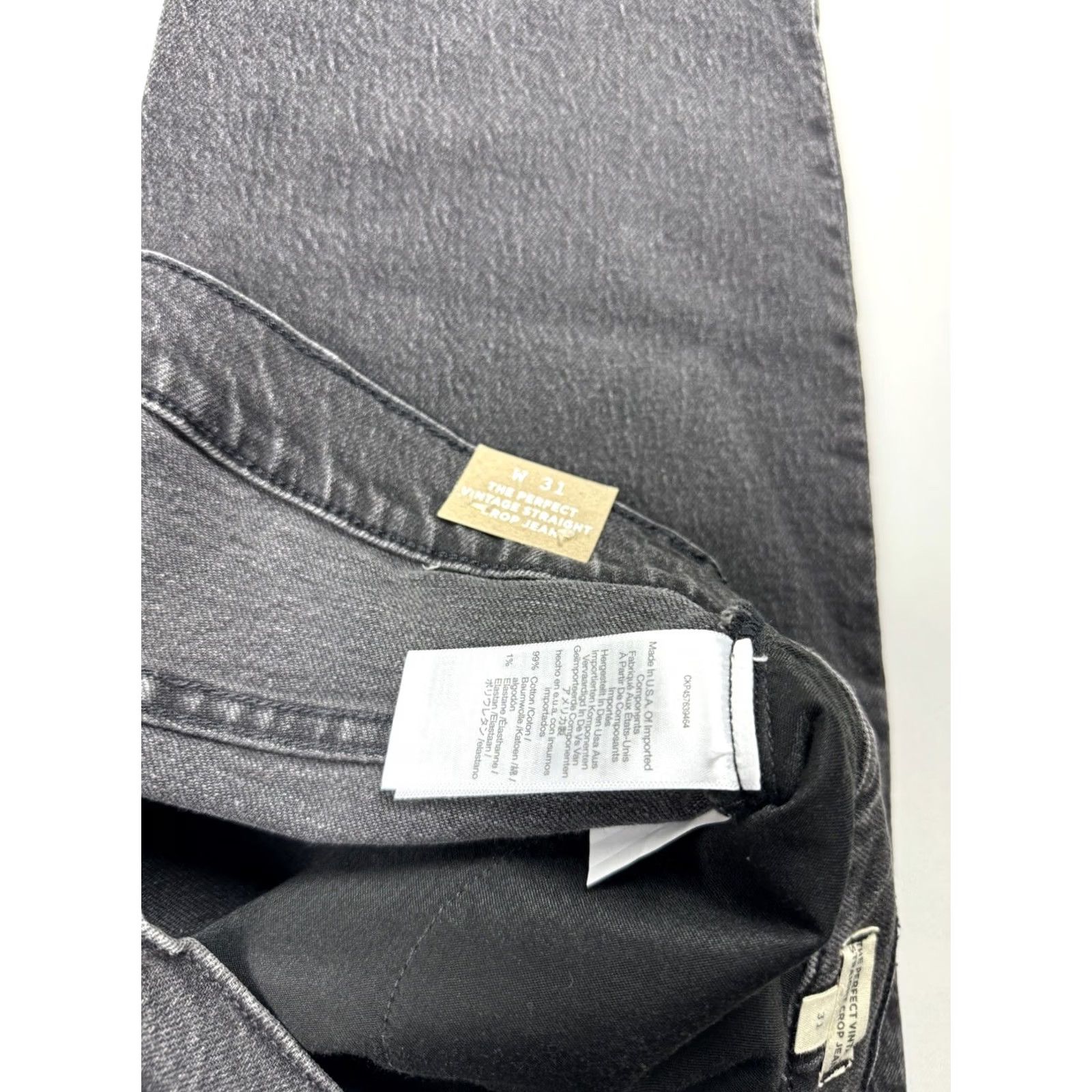 Madewell VINTAGE Madewell The Perfect Cropped Jeans Women 31 Black NWT Size 24" / US 00 / IT 34 - 7 Thumbnail