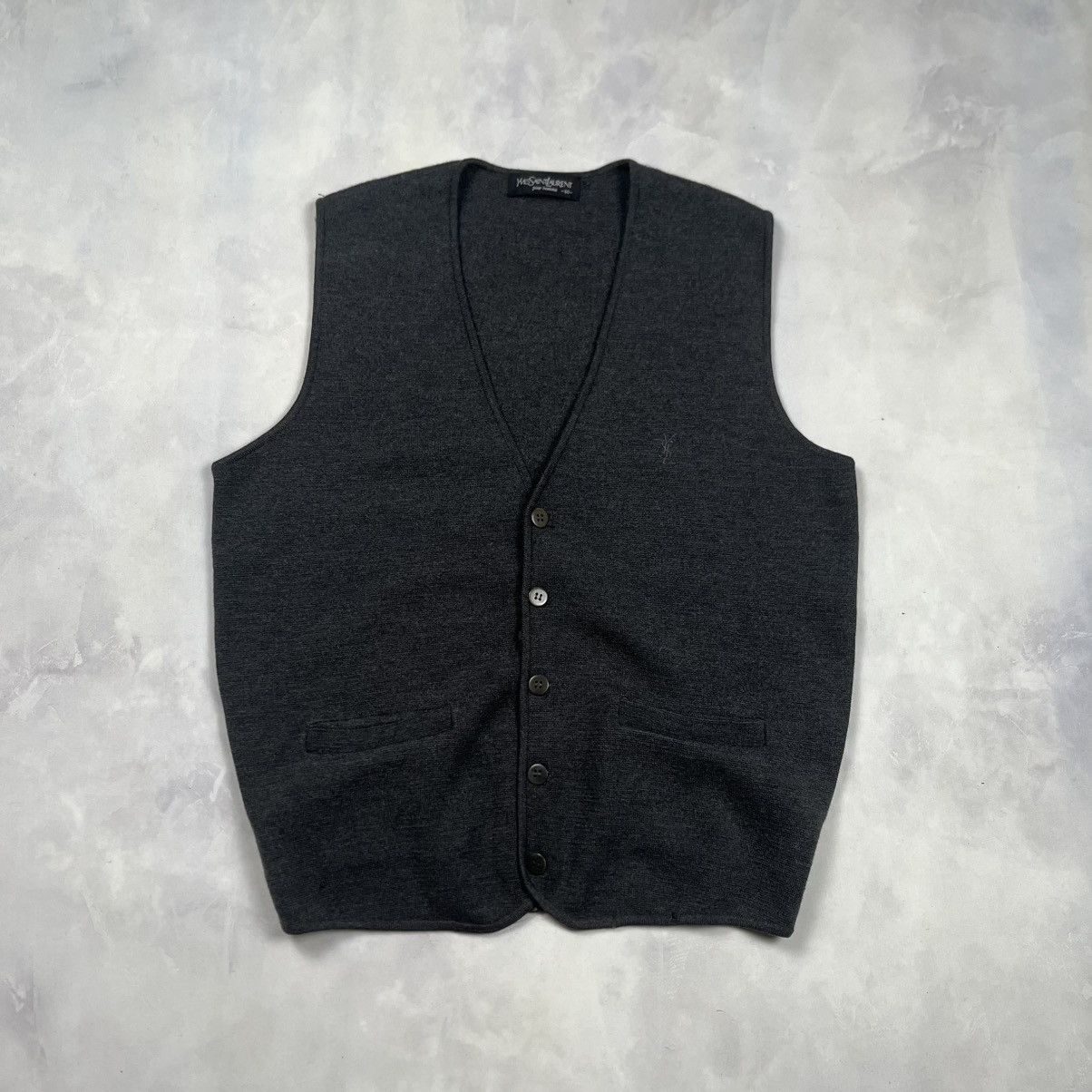 Yves Saint Laurent YSL Pour Homme Vest Knited Size US M / EU 48-50 / 2 - 1 Thumbnail