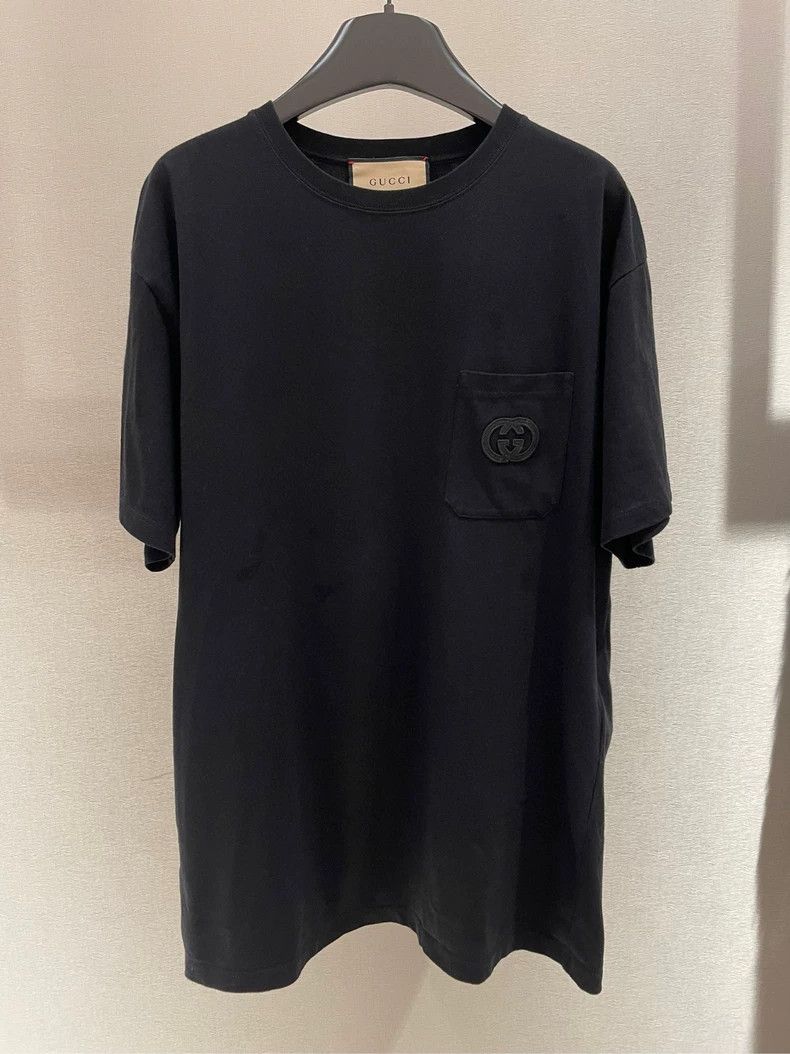 Gucci Gucci Round-neck logo embroidered black T-shirt 2502-Nextar Size US L / EU 52-54 / 3 - 1 Thumbnail