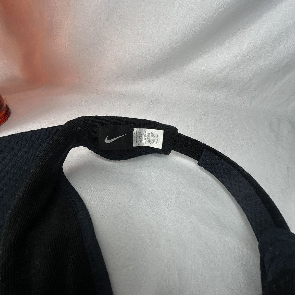 Nike Vtg Y2K Nike Navy Blue Swoosh Sun Visor Strapback Hat Size ONE SIZE - 5 Thumbnail