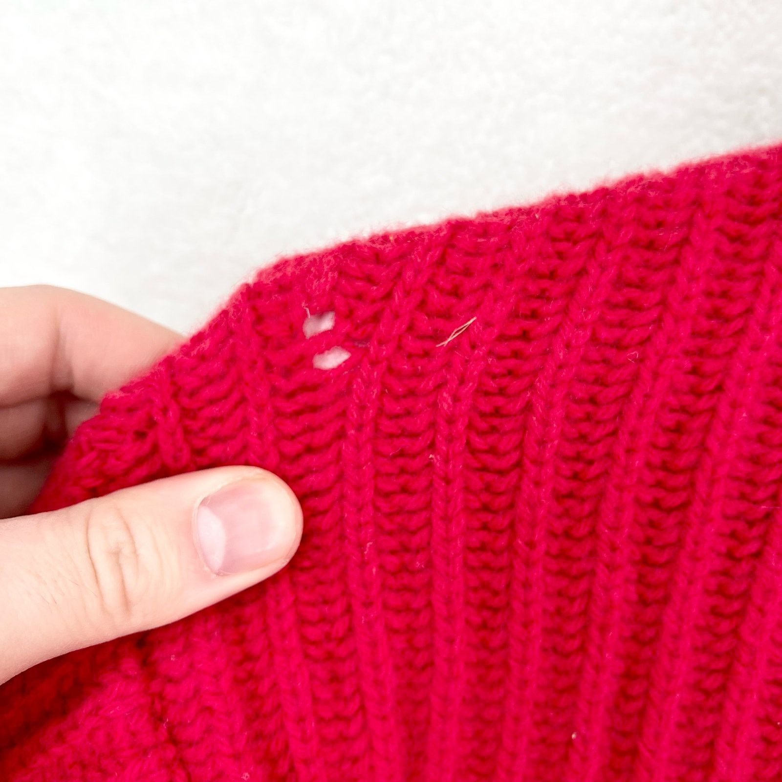 Everlane Everlane Red 100% Wool Knit Ribbed Turtleneck Sweater Size XS / US 0-2 / IT 36-38 - 7 Thumbnail