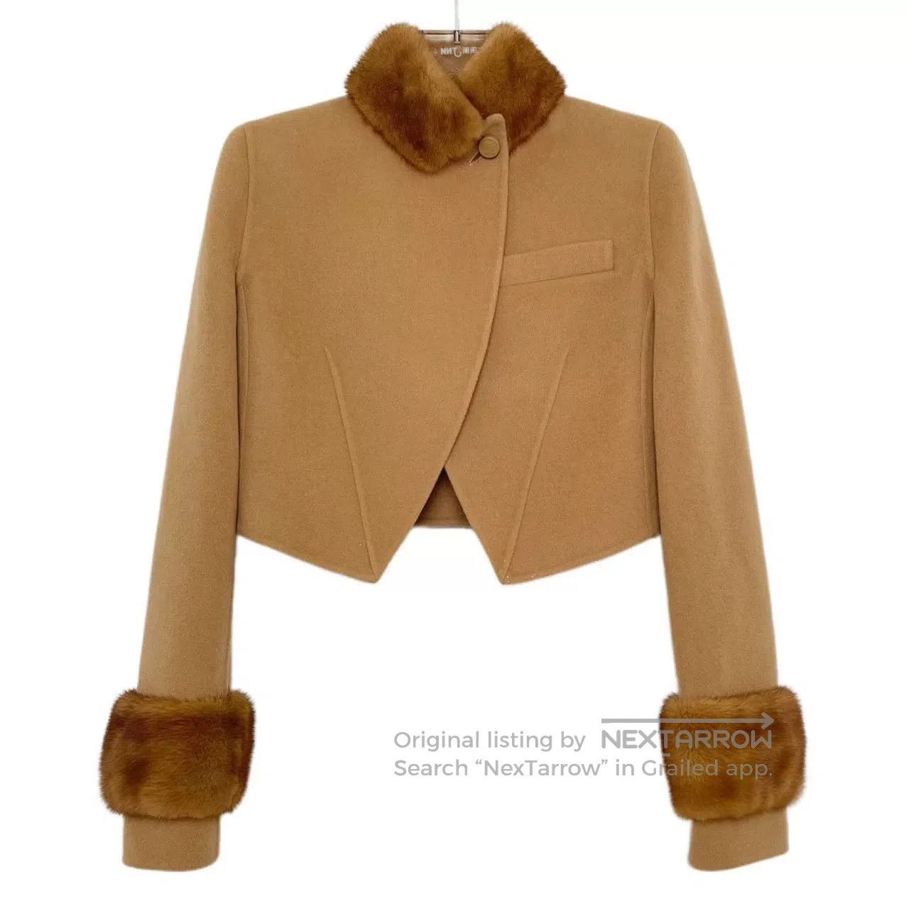 Fendi fendi cashmere coat with mink fur trim. Size US S / EU 44-46 / 1 - 1 Thumbnail