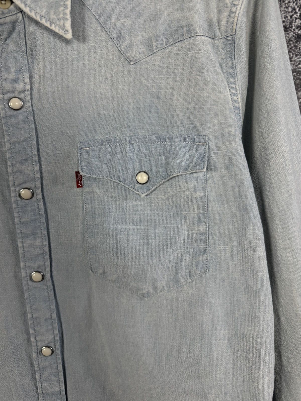 Levi's Levi’s Long Sleeve Denim Shirt Snap Button Blue Size M Size US M / EU 48-50 / 2 - 6 Thumbnail