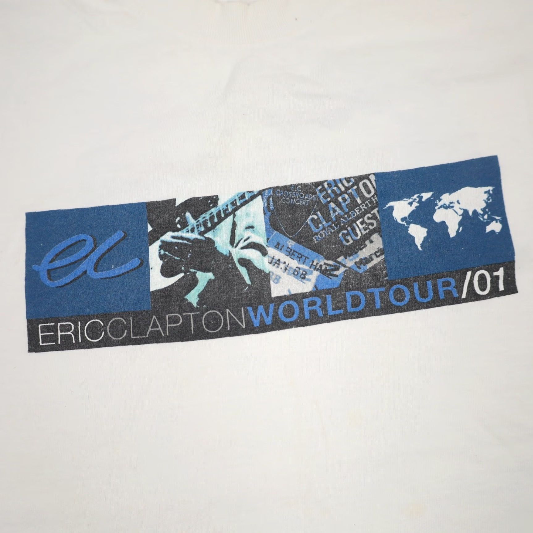 Vintage VINTAGE Eric Clapton World Tour T-Shirt XL Mens White Shirt Size US XL / EU 56 / 4 - 3 Thumbnail