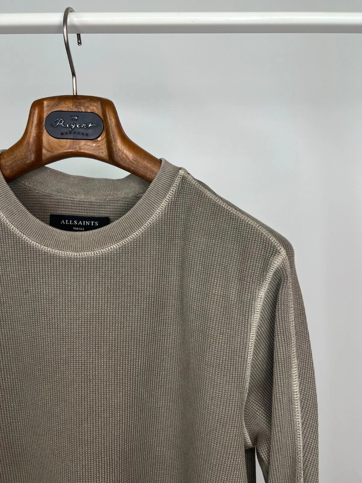 Allsaints Allsaints Maris Crew Neck Waffle Cotton Sweater Jumper Size US S / EU 44-46 / 1 - 3 Thumbnail