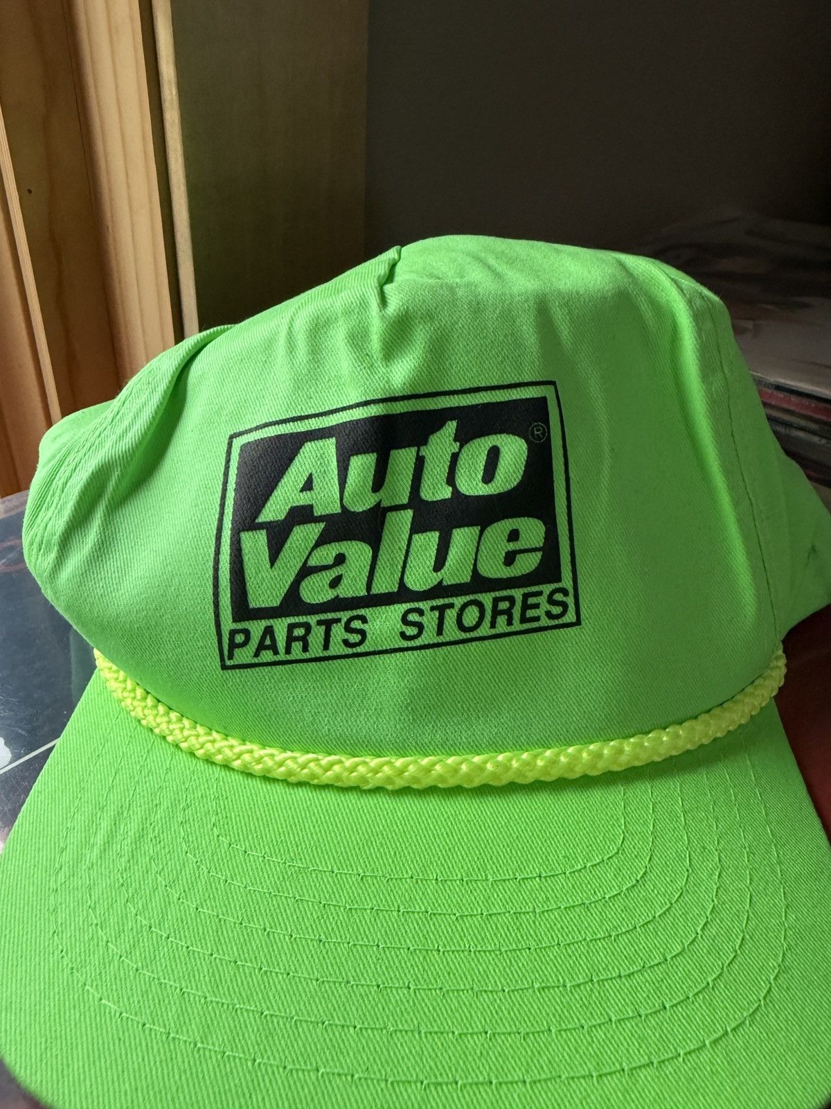 Vintage Vintage Auto Value Parts Store Neon Strapback Hat Size ONE SIZE - 2 Thumbnail
