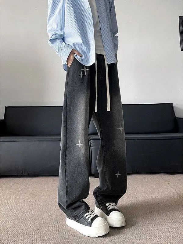 Japanese Brand Retro loose washed wide leg jeans Size US 32 / EU 48 - 2 Thumbnail
