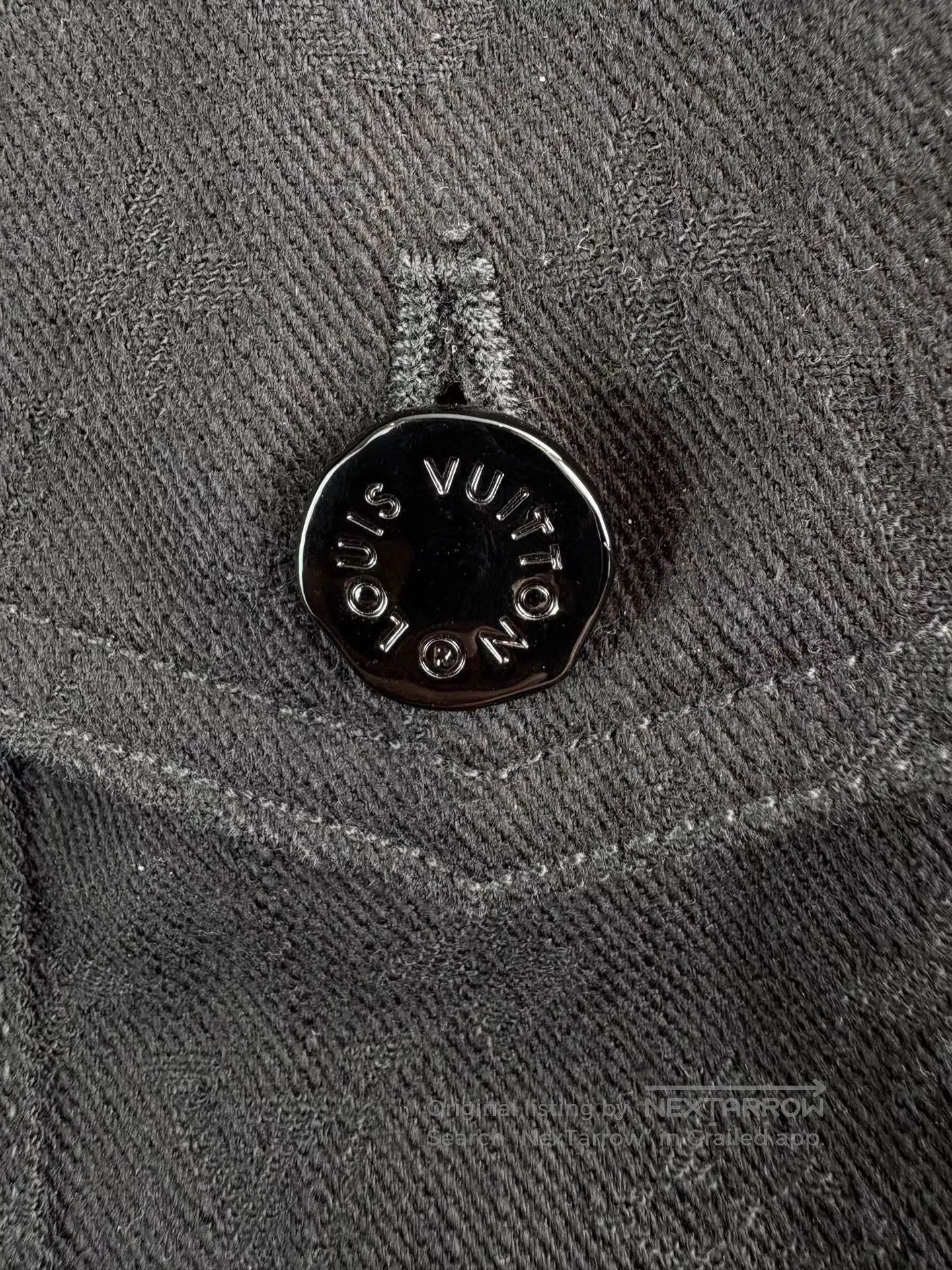 Louis Vuitton Black Denim Jacket with Button Front and Pockets. Size US L / EU 52-54 / 3 - 3 Thumbnail