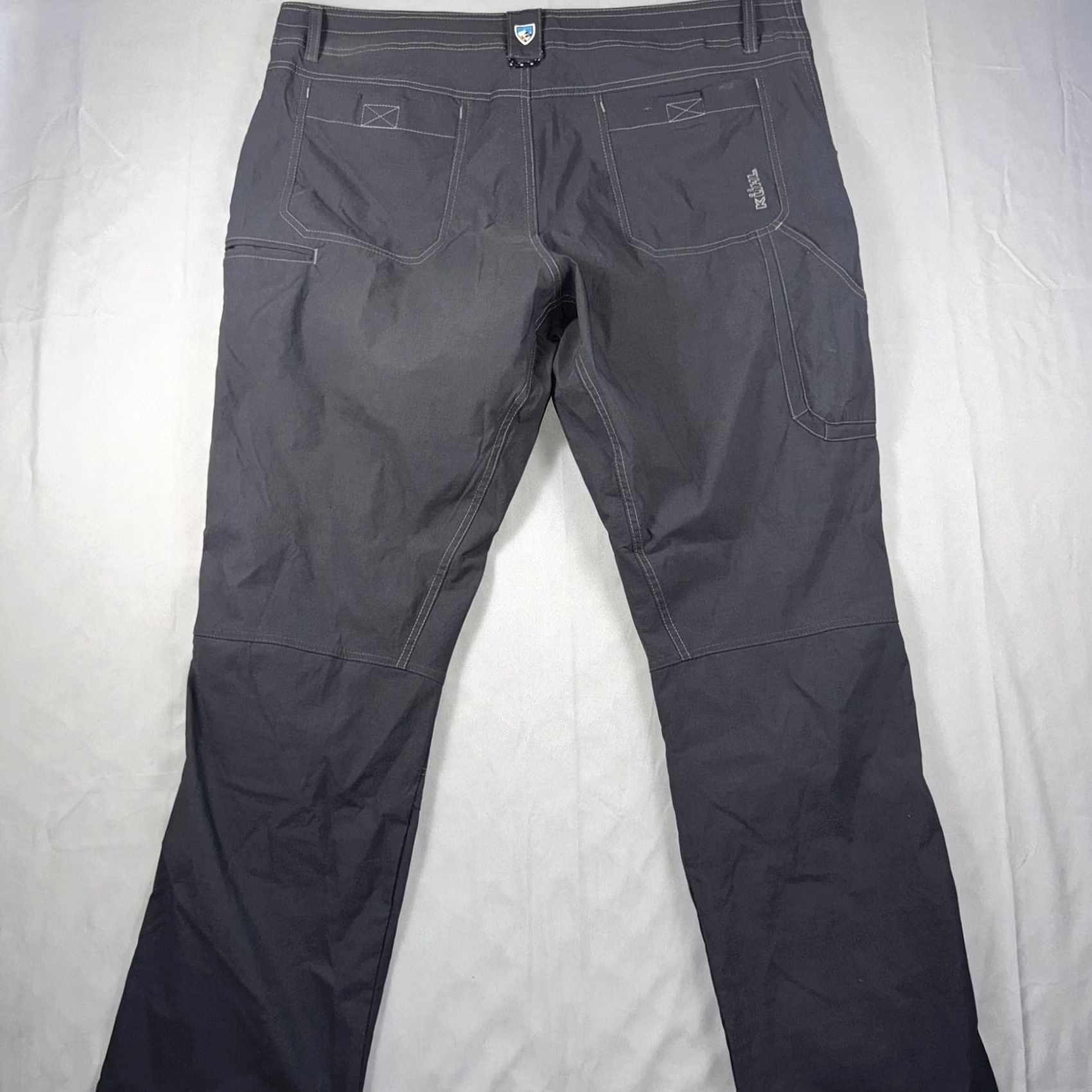 Vintage Kuhl Pants Mens 40x32 Gray Outdoor Hiking Stretch Nylon Khakis Zip Pocket Travel Size US 40 / EU 56 - 2 Thumbnail