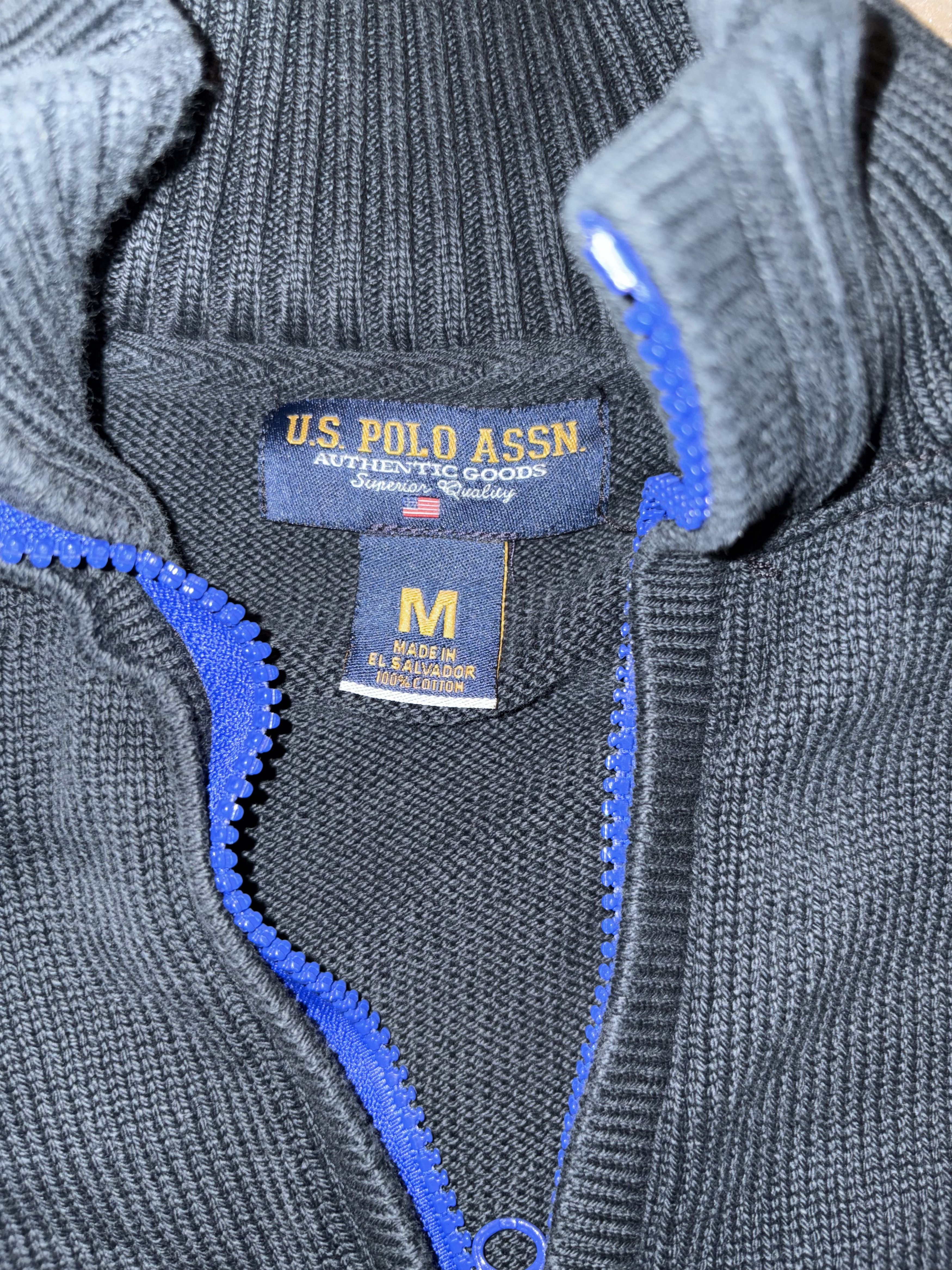 U.S. Polo Assn. US Polo Assn Men's Medium Black Quarter-Zip Size US M / EU 48-50 / 2 - 3 Thumbnail