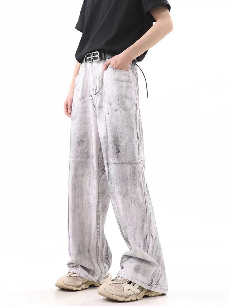 Japanese Brand × Jean Vintage washed and distressed scrap wide leg jeans Size US 30 / EU 46 - 3 Thumbnail