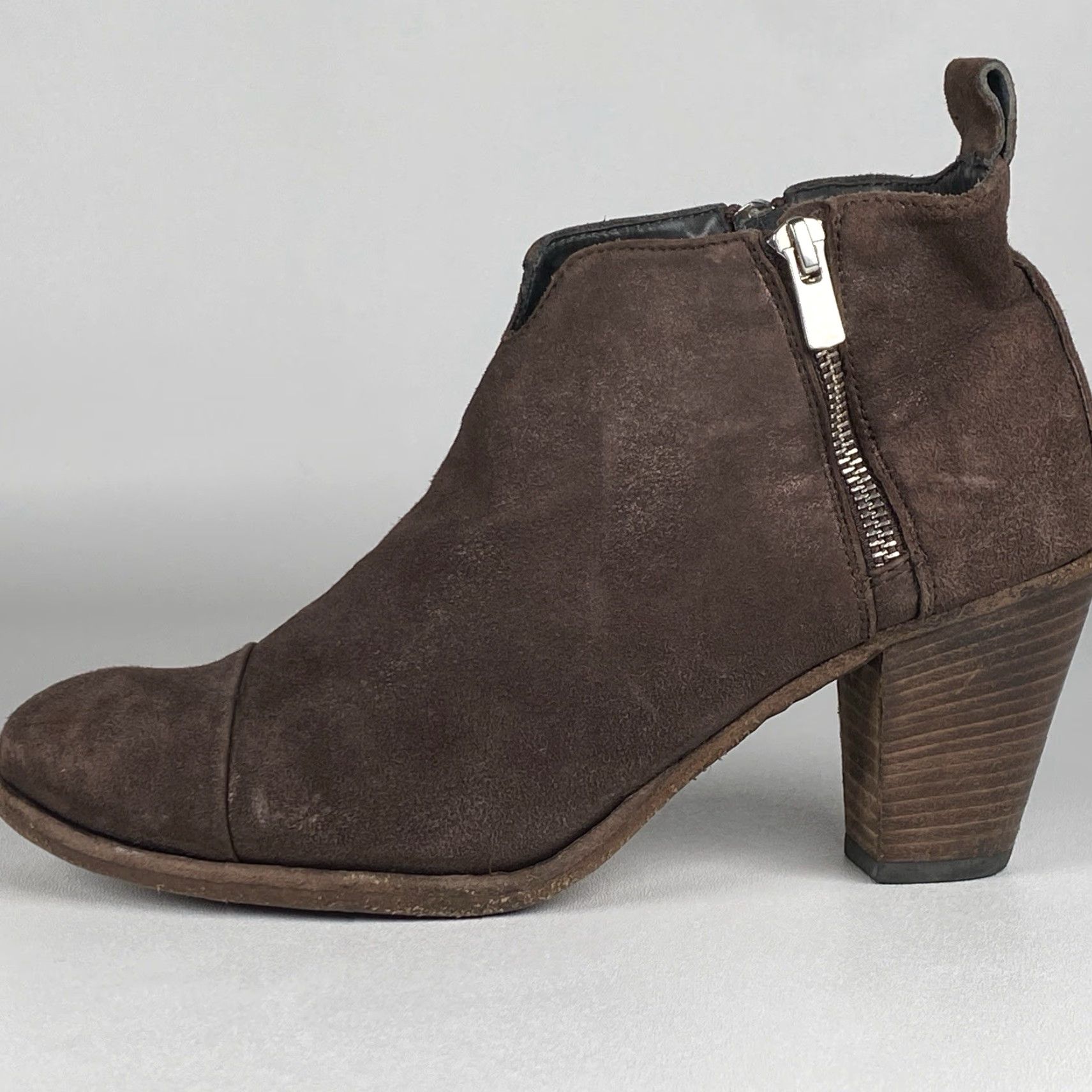Officine Creative Officine Creative Women's Brown Double Zip Ankle Boots Booties Leather 40.5/10 Boots Women Brown Double Zip Leather Mid Heel Ankle Bootie 40.5/10 Size US 10 / IT 40 - 6 Thumbnail