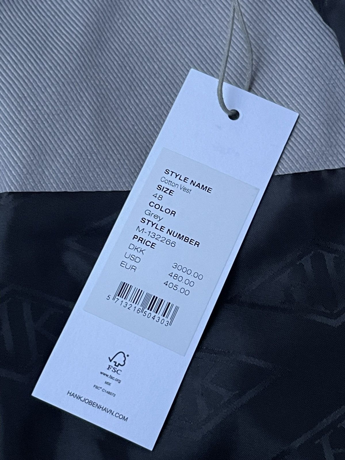 Han Kjobenhavn !DS! FW22 Han Kjobenhavn Cotton Cargo Grey Vest Size US M / EU 48-50 / 2 - 25 Thumbnail