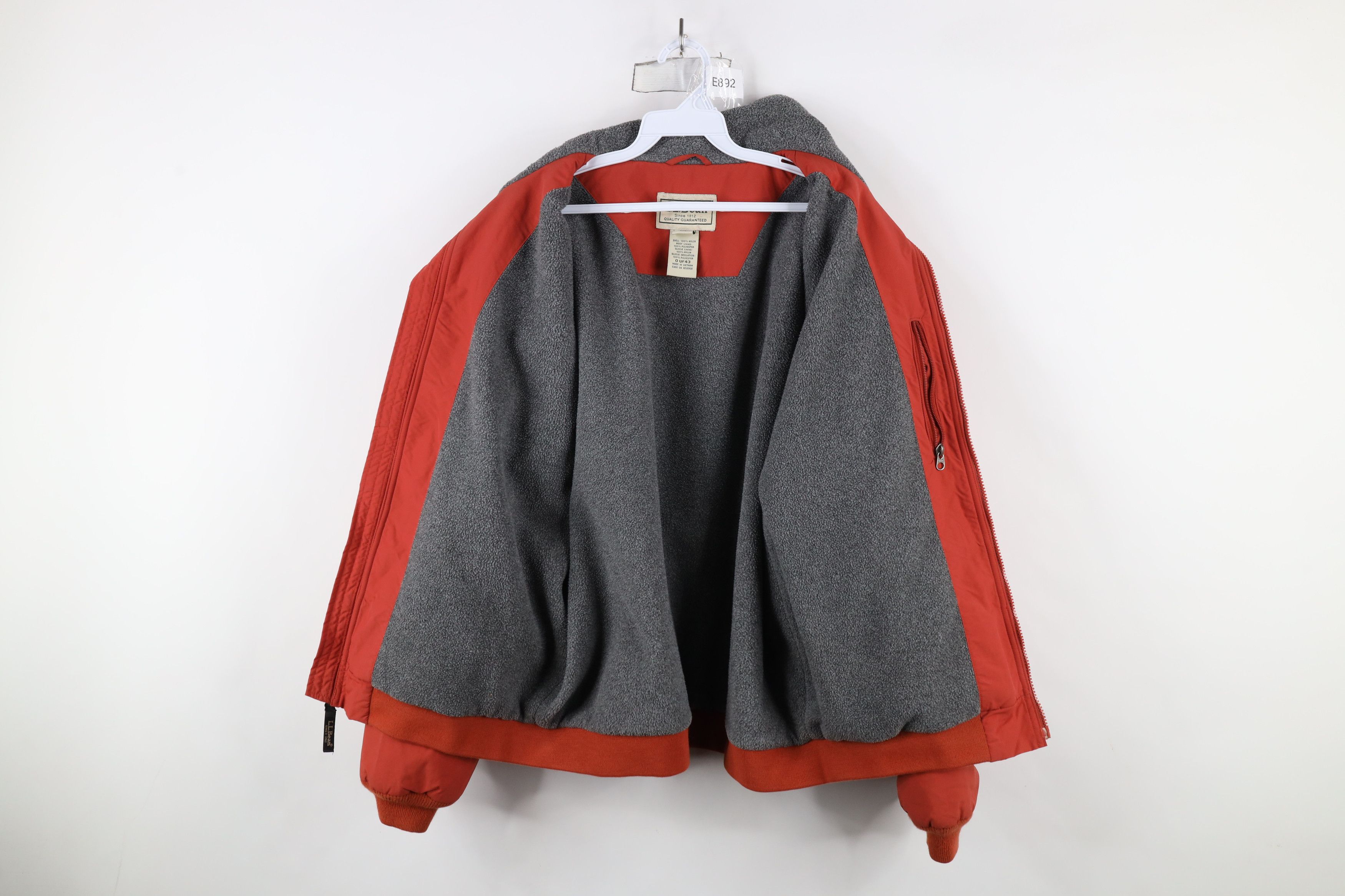 L.L. Bean × Vintage Vintage LL Bean Fleece Lined Full Zip Bomber Jacket Orange Size US L / EU 52-54 / 3 - 10 Thumbnail