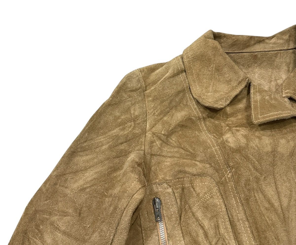Leather Vintage 60s Double Collar Ailee Zipper Suede Leather Jacket Size S / US 4 / IT 40 - 5 Thumbnail