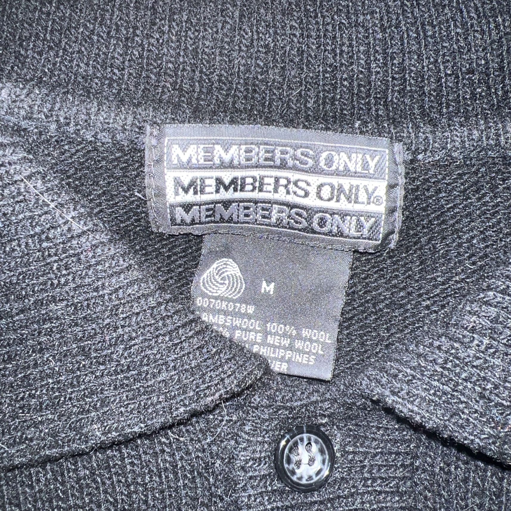 Members Only Members Only Sweater Mens Size M Black Wool Half Button Pullover Size US M / EU 48-50 / 2 - 3 Thumbnail