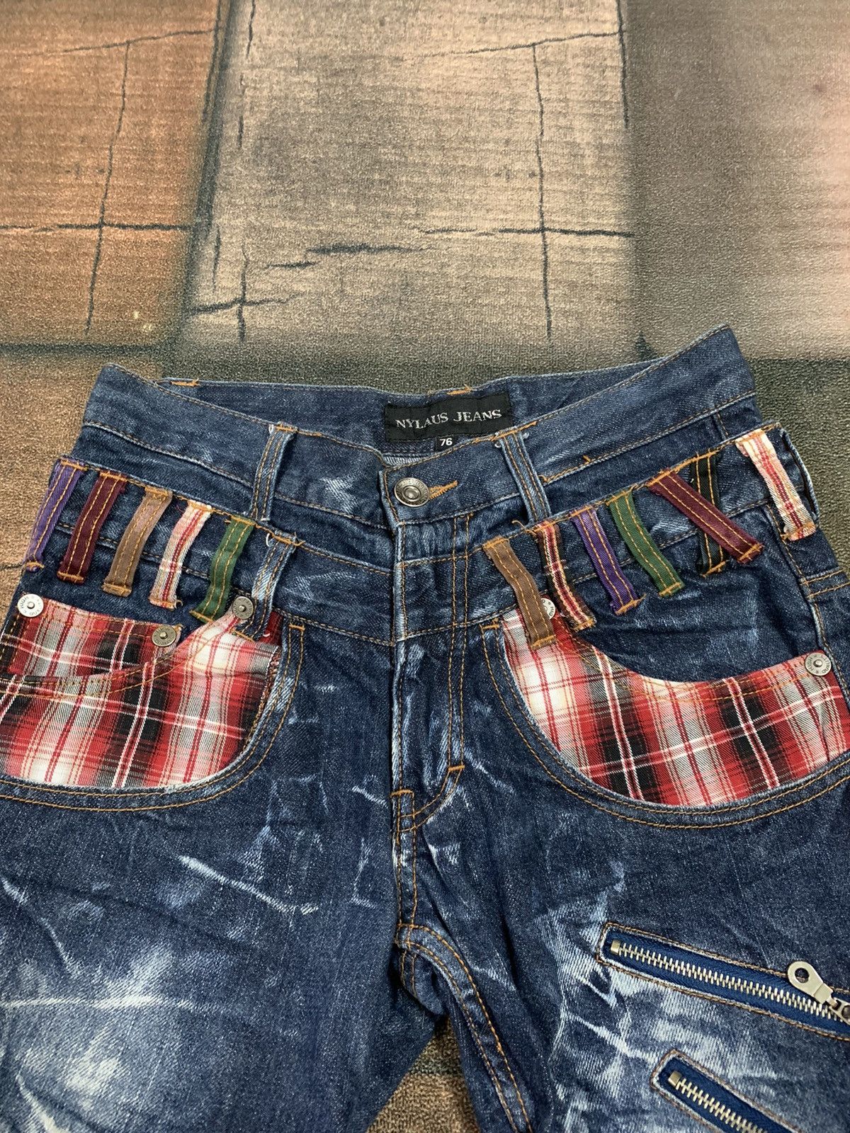 PPFM DISTRESSED DOUBLE WAIST NYLAUS WASHED SICK CLAW HONEYCOMB Size US 29 - 3 Thumbnail