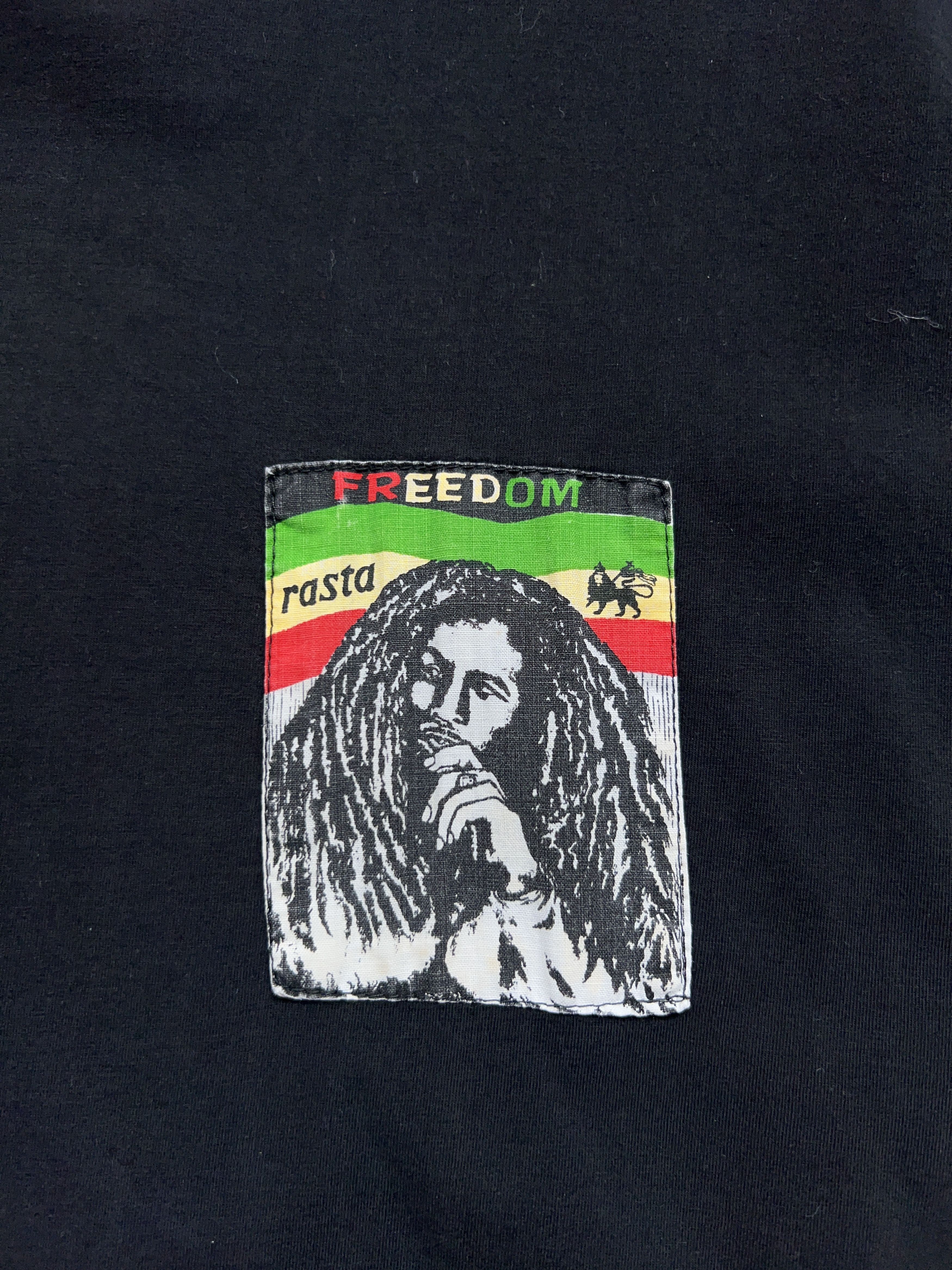 Bob Marley × Vintage Mens Rasta Bob Marley Black Hand Made T Shirt Tee Size US M / EU 48-50 / 2 - 6 Thumbnail