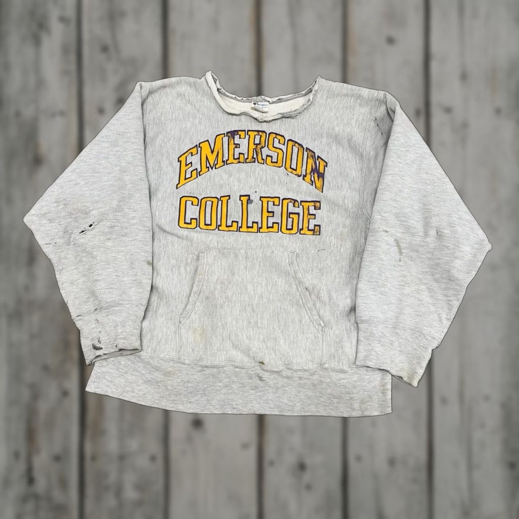 Emerson College Reverse Weave Crewneck Sweatshirt