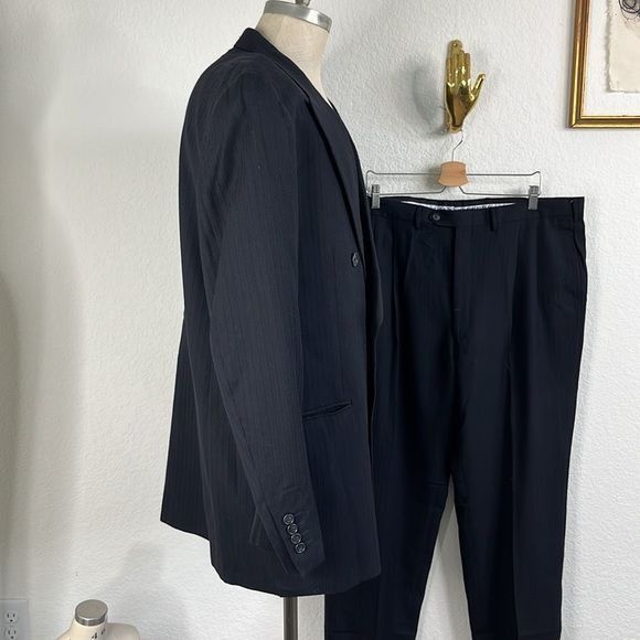 Gianfranco Ferre Gianfranco Ferre Textured Striped Double Breasted Suit Size 50L - 5 Thumbnail