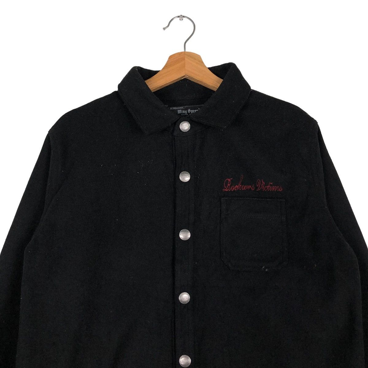 Japanese Brand 🔥BIKER WOOL JACKET PUNK DESIGN WING SPREAD MOTORCYCLE Size US L / EU 52-54 / 3 - 3 Thumbnail