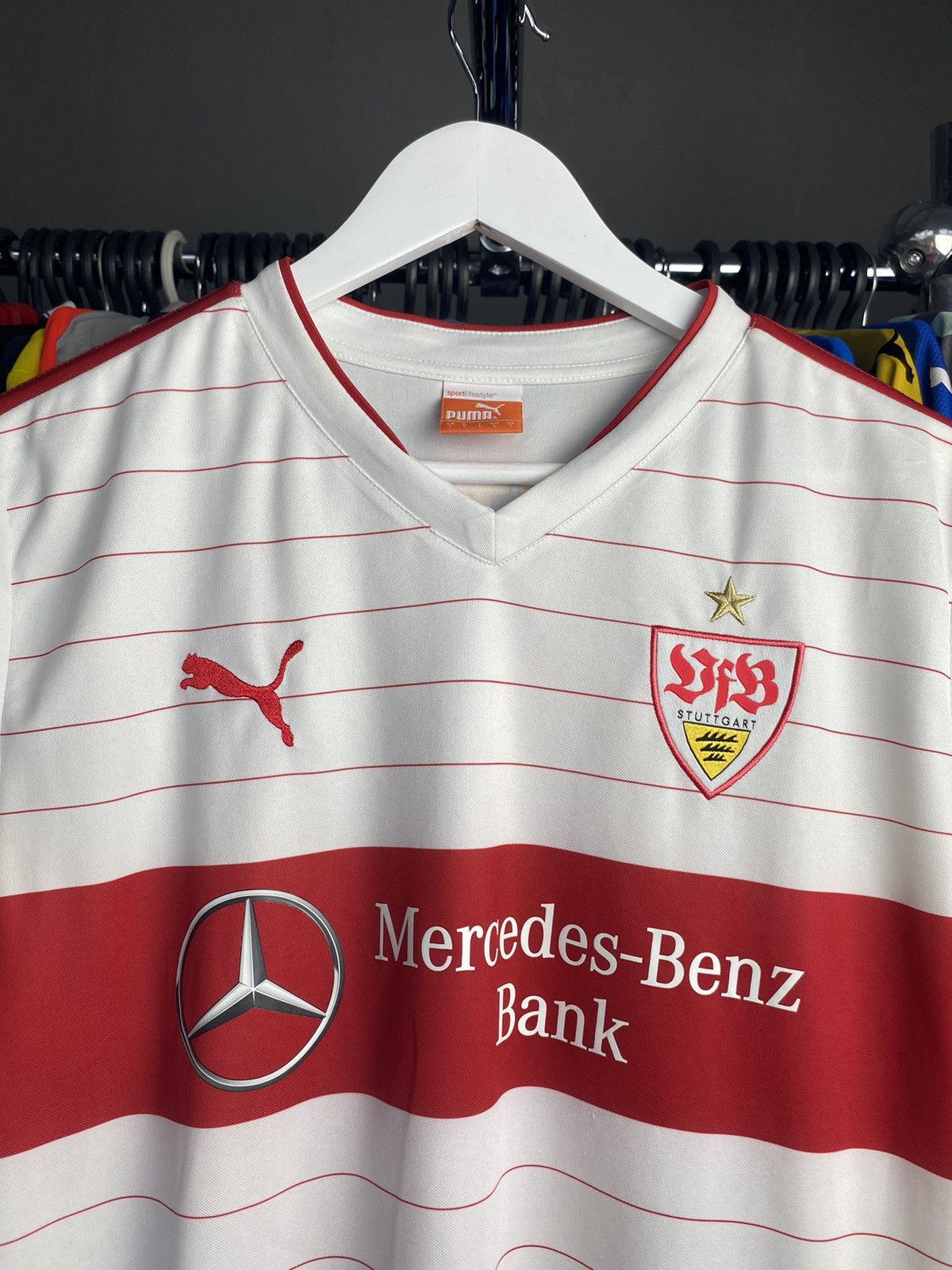 Puma 2013/14 PUMA STUTTGART HOME SOCCER FOOTBALL JERSEY SHIRT Size US L / EU 52-54 / 3 - 5 Thumbnail